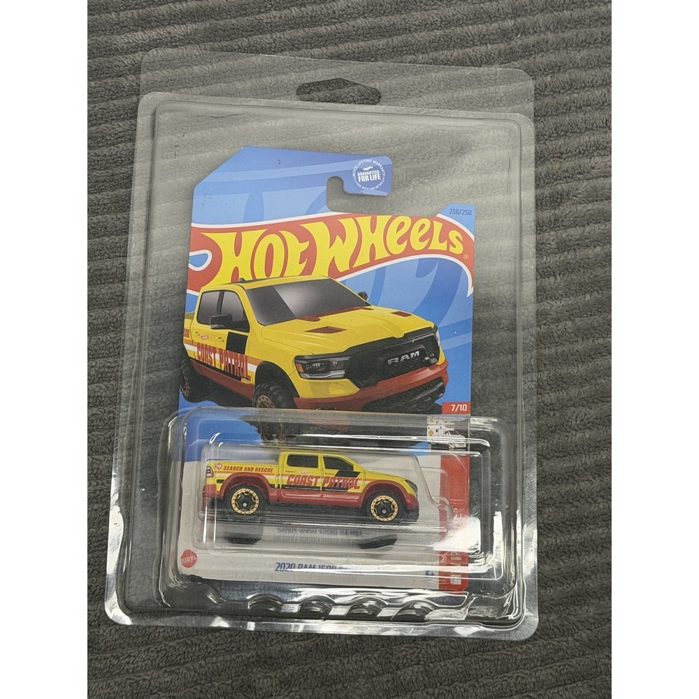Hot Wheels 2023 2020 Ram 1500 Rebel Treasure Hunt # 238/250 HW Rescue # 7/10